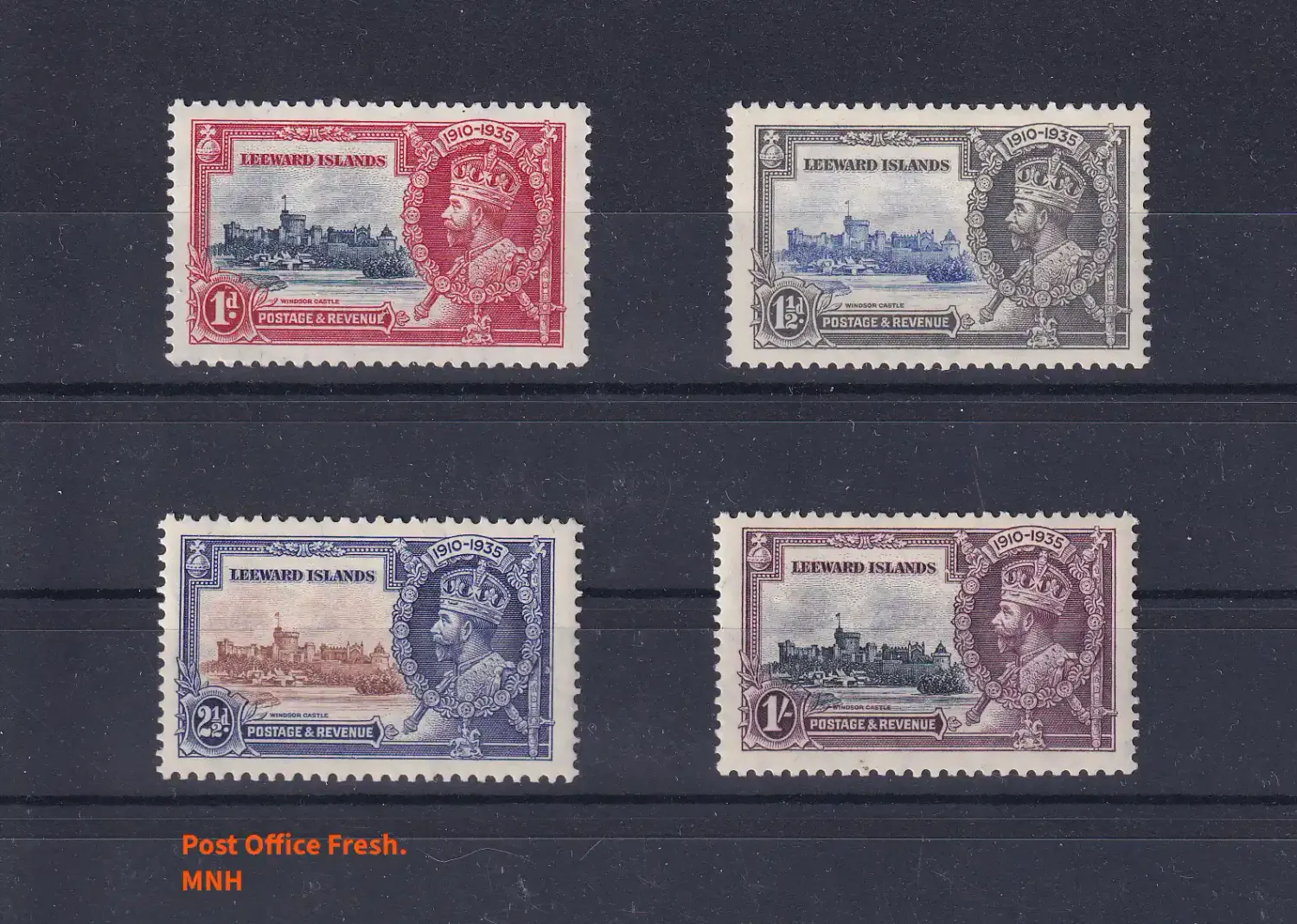 Leeward Islands 1935 The 25th Anniversary of the Reign of King George V. MNH
