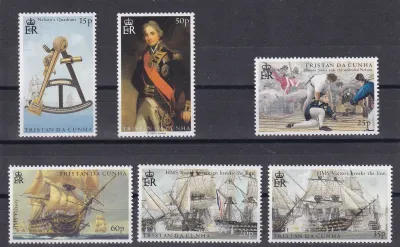 Tristan da Cunha 2005 Bicen of Battle of Trafalgar UMM set of (x6) singles - SG811-6