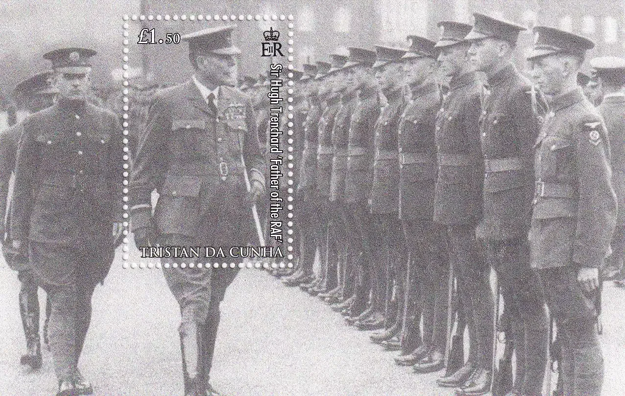 Tristan da Cunha 2008 The 90th Anniversary of the RAF - Royal Air Force Sheet. UMM