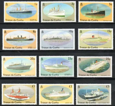 Tristan da Cunha 1994 Ships UMM set of (x12) singles – SG553/64