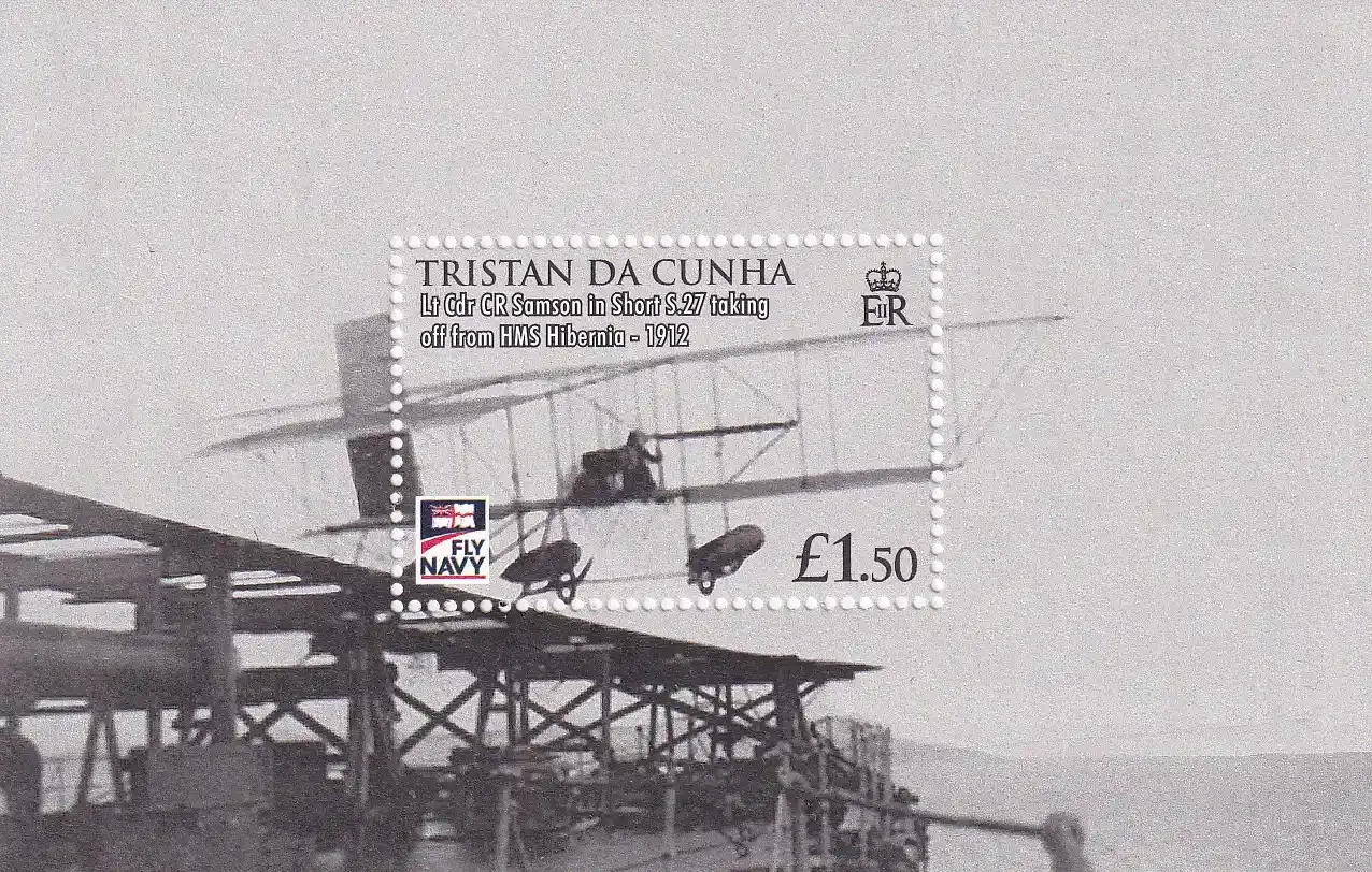 Tristan da Cunha 2009 The 100th Anniversary of British Naval Aviation Sheet. UMM
