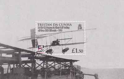 Tristan da Cunha 2009 The 100th Anniversary of British Naval Aviation Sheet. UMM
