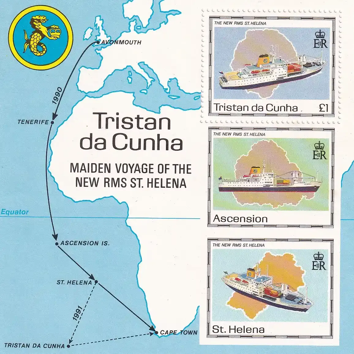 Tristan da Cunha 1990 Maiden Voyage of "St. Helena II". UMM