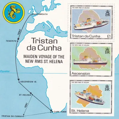 Tristan da Cunha 1990 Maiden Voyage of "St. Helena II". UMM