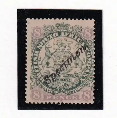 1896 B.S.A Coat of Arms. 8p - Specimen, MM 1896 B.S.A Coat of Arms. 8p - Specimen, MM