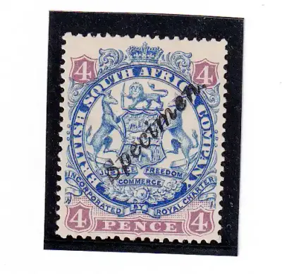 1896 B.S.A Coat of Arms. 4p - Specimen, MM