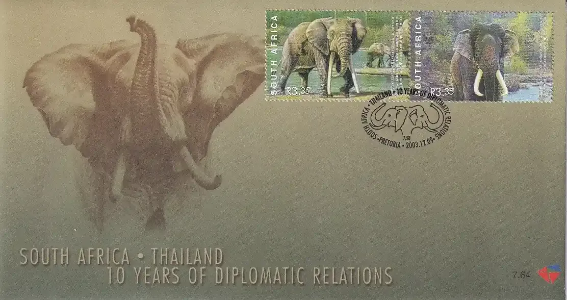 South Africa 2003 The 10th Anniversary of Diplomatic Relations with Thailand - Joint Issue with Thailand. FDC