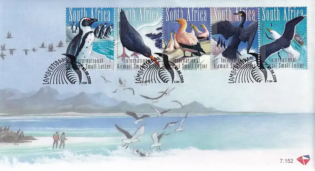 South Africa 2009 Airmail - Sea and Coastal Birds of South Africa. FDC