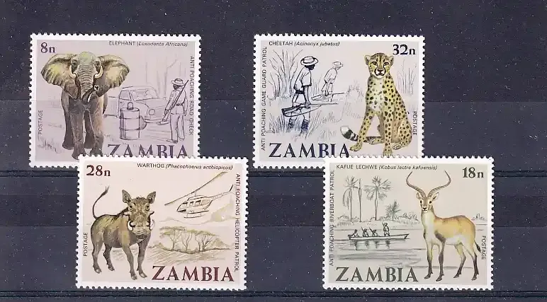 Zambia 1978 Anti-Poaching Campaign. Wildlife. UMM