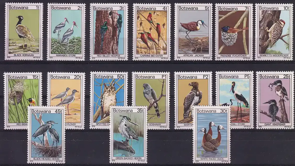 Botswana 1978 Birds. MNH