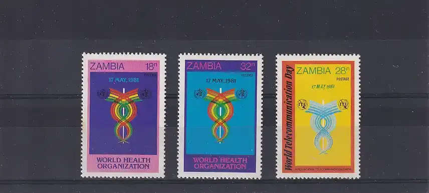 Zambia 1981 The 13th World Telecommunication Day. UMM