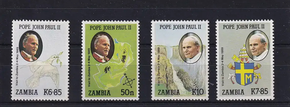 Zambia 1989 State Visit of Pope John Paul II. UMM