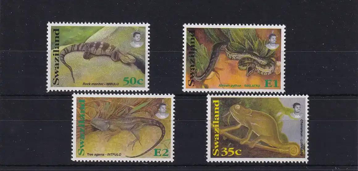 Swaziland 1996 Reptiles. UMM