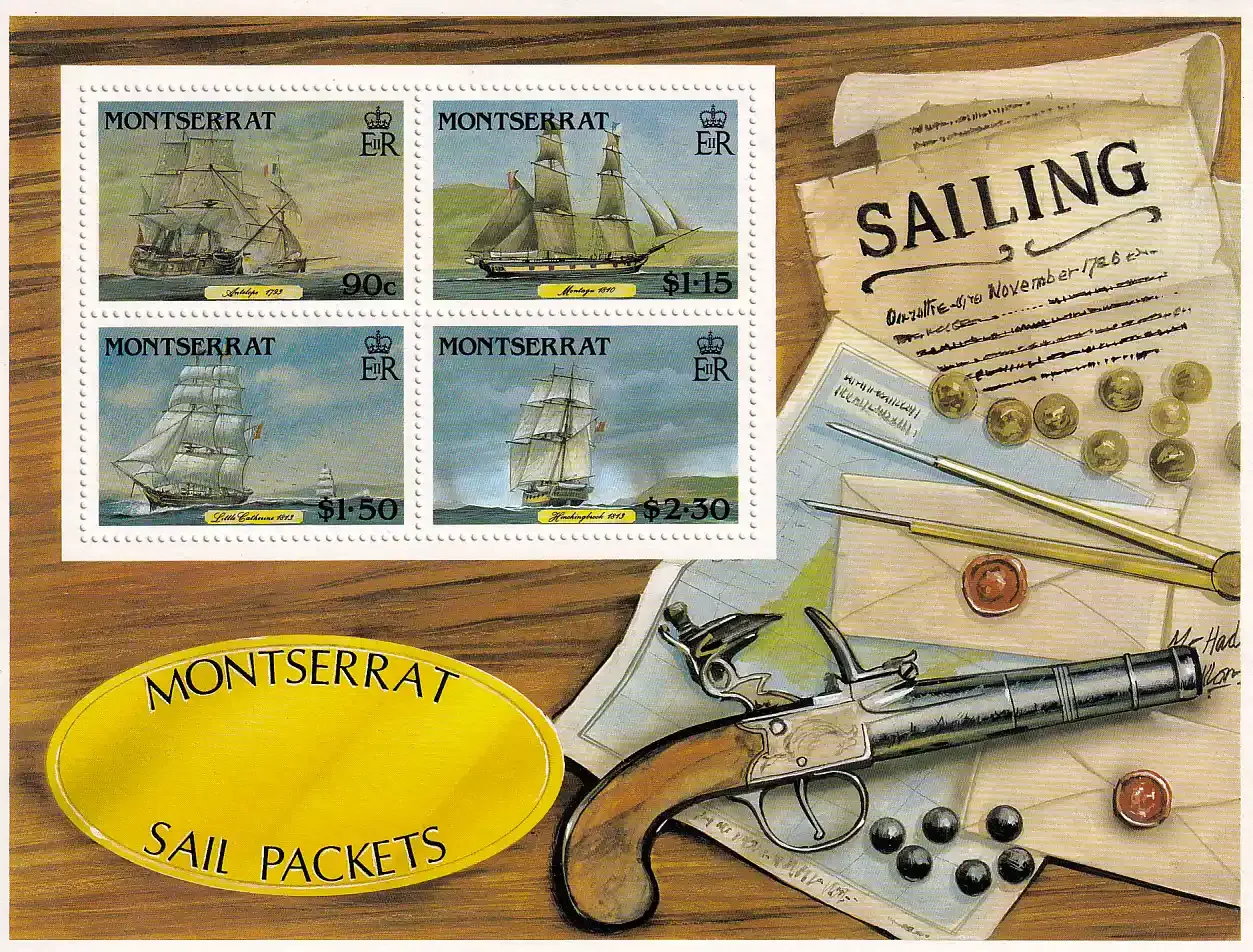 Montserrat 1986 Clipper Ships Sheet UMM