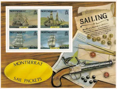 Montserrat 1986 Clipper Ships Sheet UMM