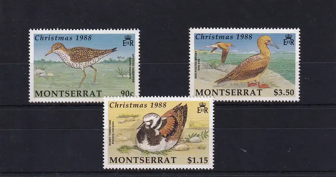 Montserrat 1988 Christmas - Birds. UMM