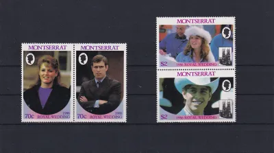 Montserrat 1986 The Royal Wedding of H.R.H. The Duke &amp; Duchess of York. Pairs UMM