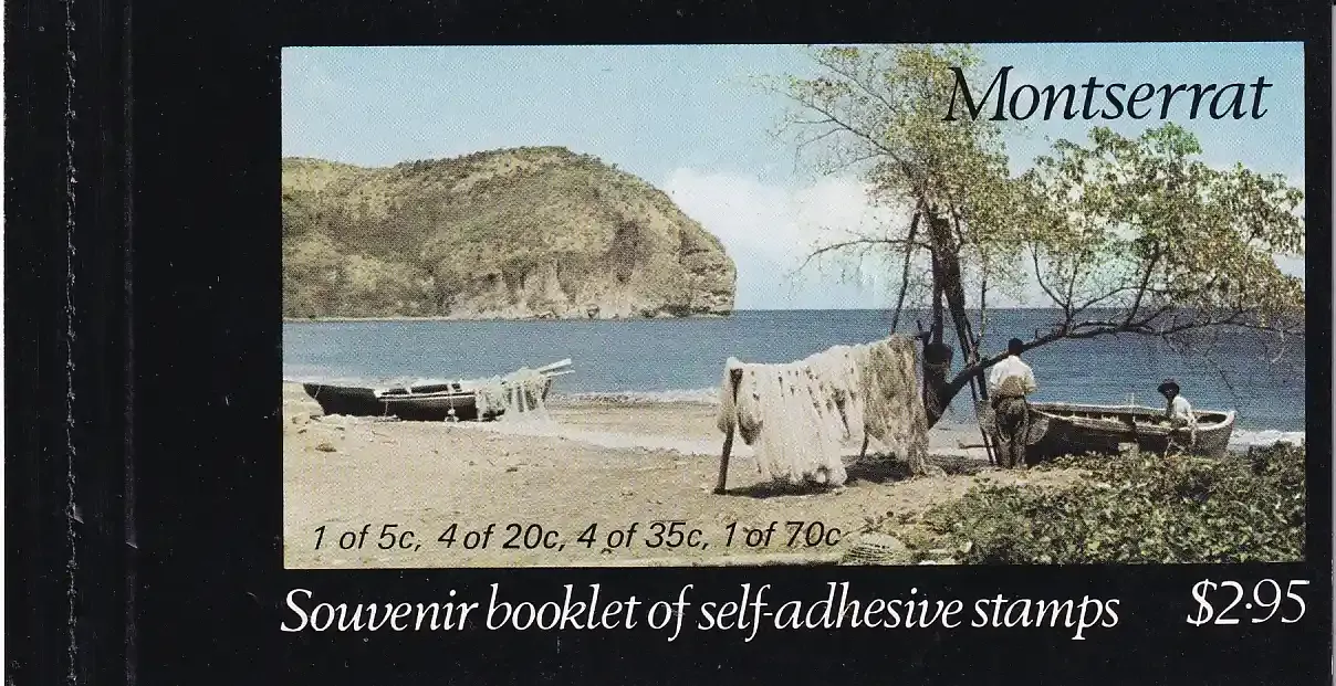 Montserrat: Self-Adhesive Stamps, complete booklet. Caribs Artifacts UMM
