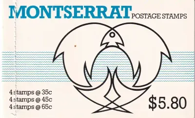 Montserrat: Self-Adhesive Stamps, complete booklet. Caribs Artifacts UMM