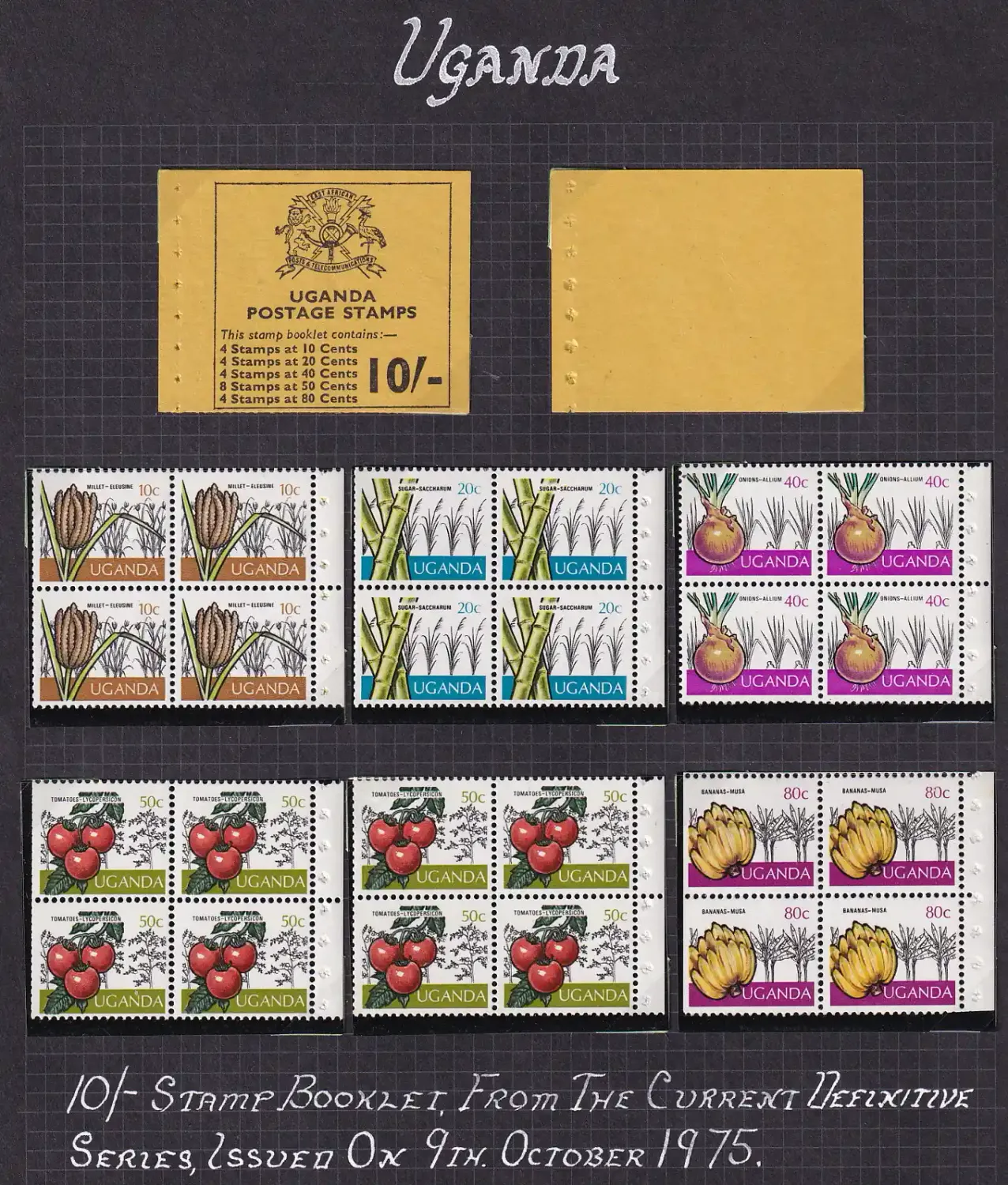 Uganda 1975  10/- Booklet/Crops. UMM