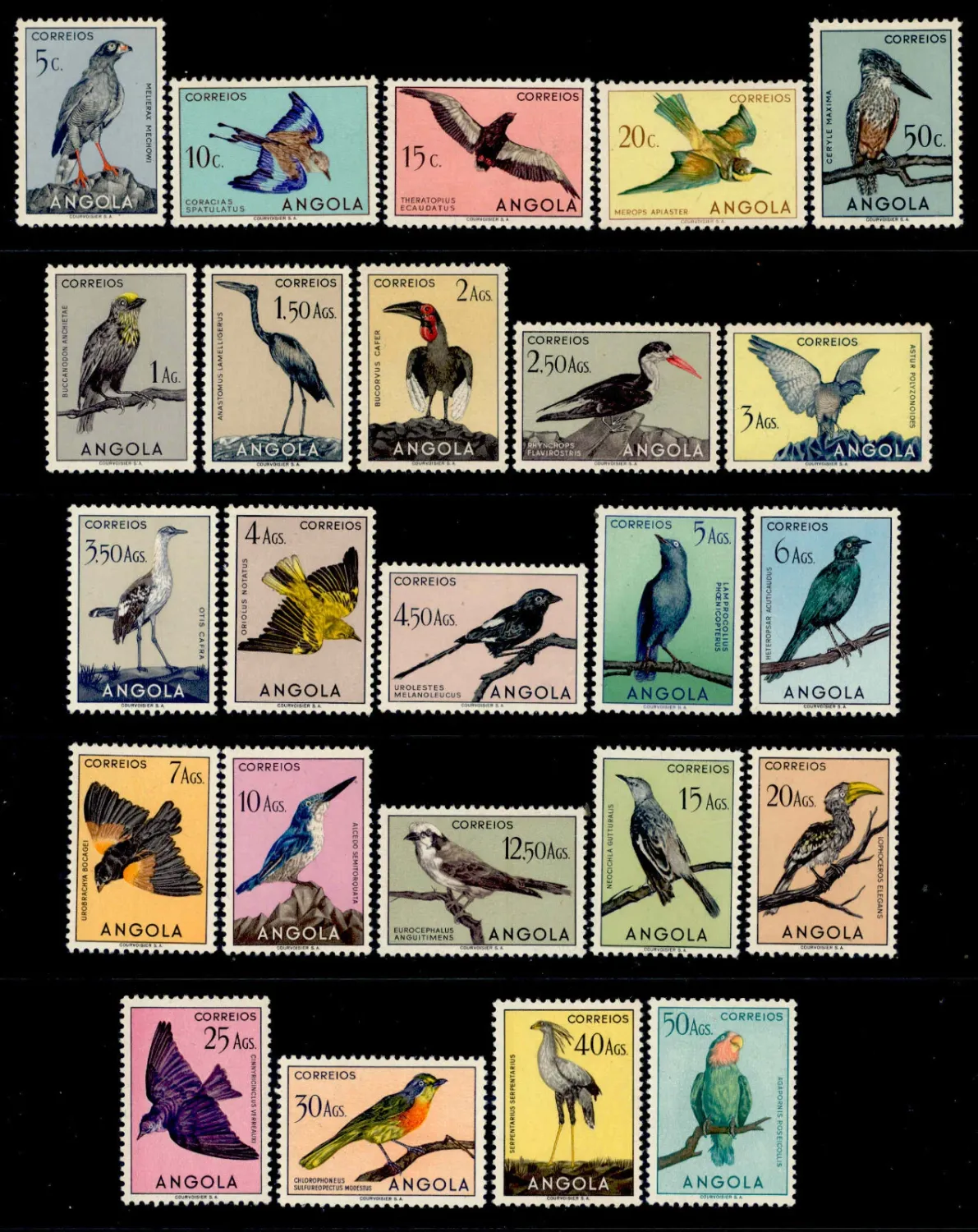 Angola 1951 Birds (Complete Set). MNH
