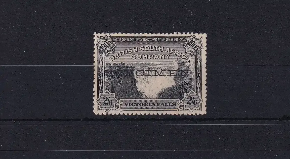 1905 Rhodesia B.S.A, Waterfalls 2´6Sh´P, SPECIMEN stamps, MM