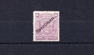 1896 B.S.A, Coat of Arms 6p SPECIMEN stamps, MM 1896 B.S.A, Coat of Arms 6p SPECIMEN stamps, MM