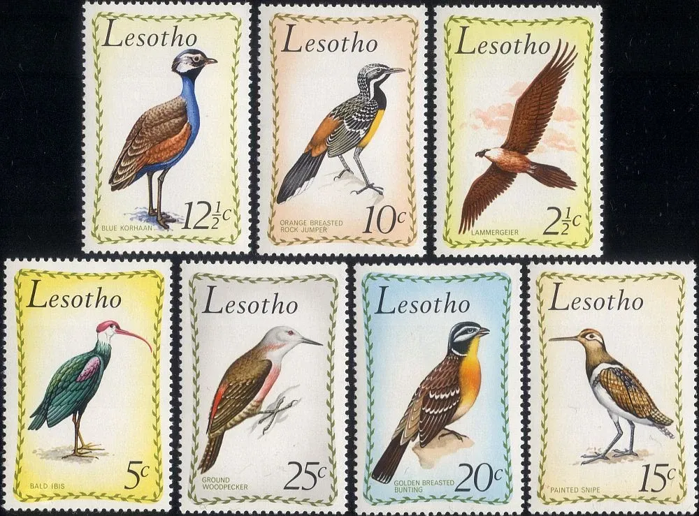 Lesotho 1971 Birds/Nature/Wildlife/Lammergeier/Woodpecker/Ibis 7v. UMM