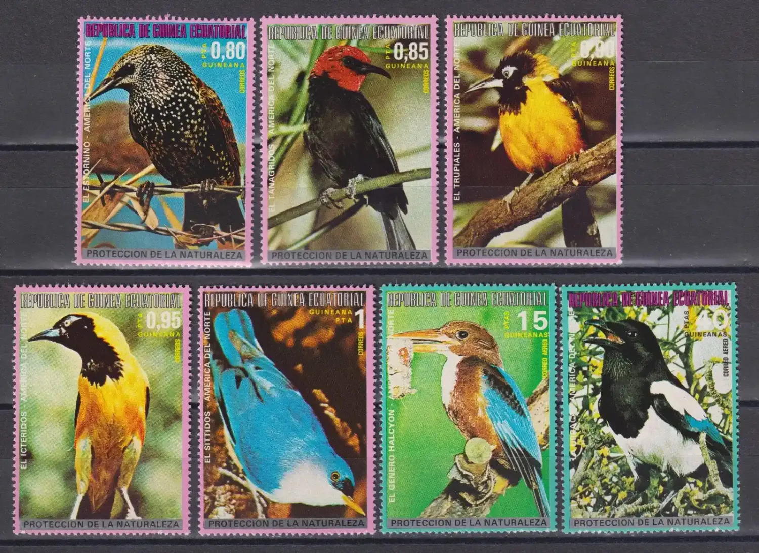 Equatorial Guinea, 1976, North American birds. MNH