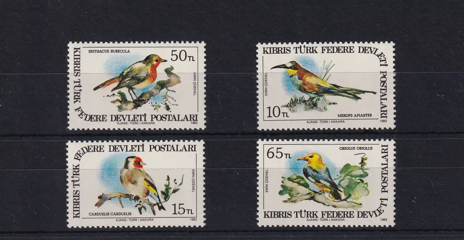 Turkish Cyprus 1983 Birds of four, MNH