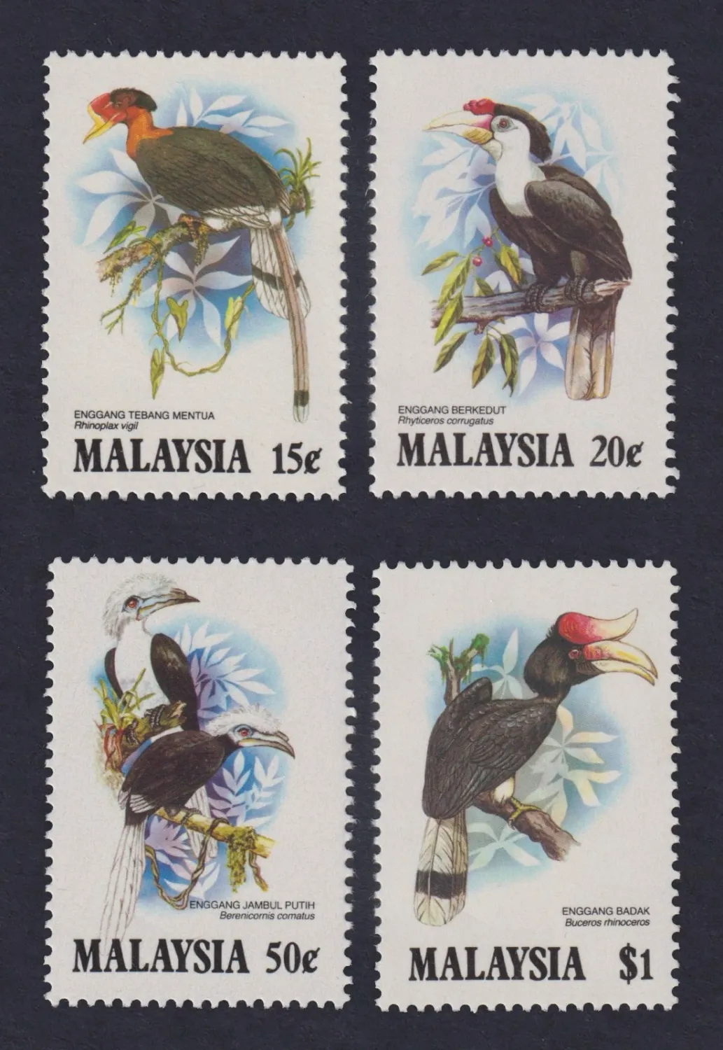 Malaysia 1983 Birds. Hornbills of Malaysia. MNH