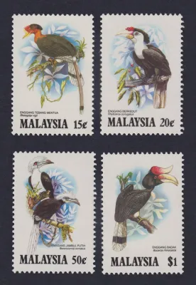 Malaysia 1983 Birds. Hornbills of Malaysia. MNH Malaysia 1983 Birds. Hornbills of Malaysia. MNH