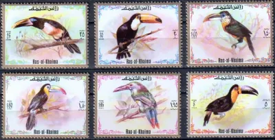 United Arab Emirates (Ras Al-Khaimah) 1972 Birds Toucans. MNH