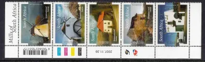 South Africa 2007 Mills of South Africa. Strip of 5. MNH