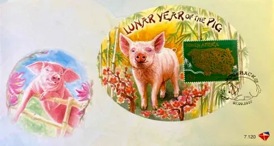 South Africa 2007 Year of the Pig. FDC