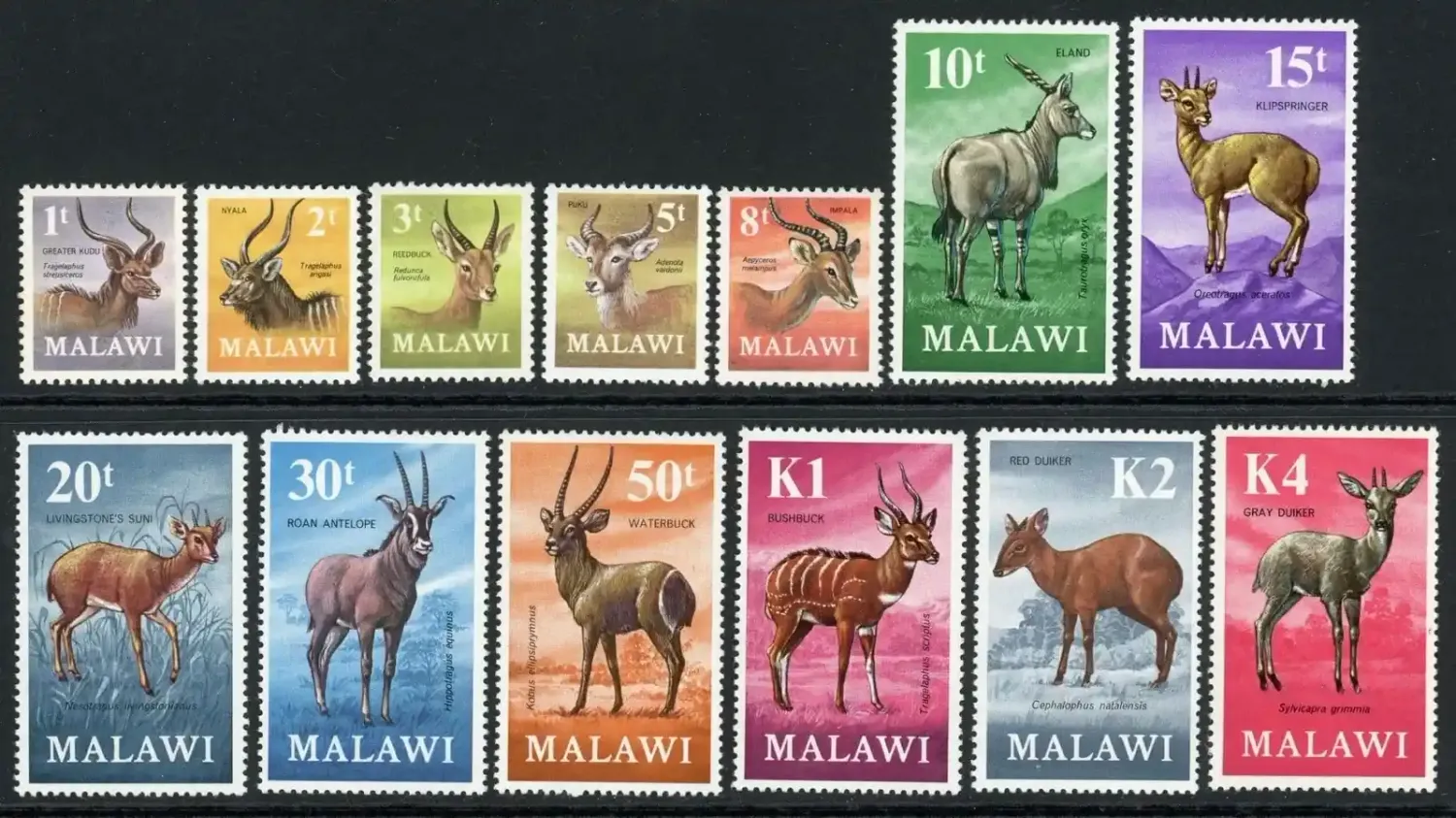 Malawi 1971 Wildlife / Wild animals. MNH