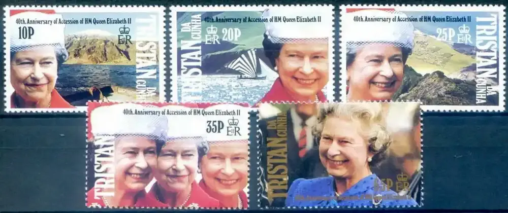 Tristan da Cunha 1992 The 40th Anniversary of Queen Elizabeth II's Accession. MNH