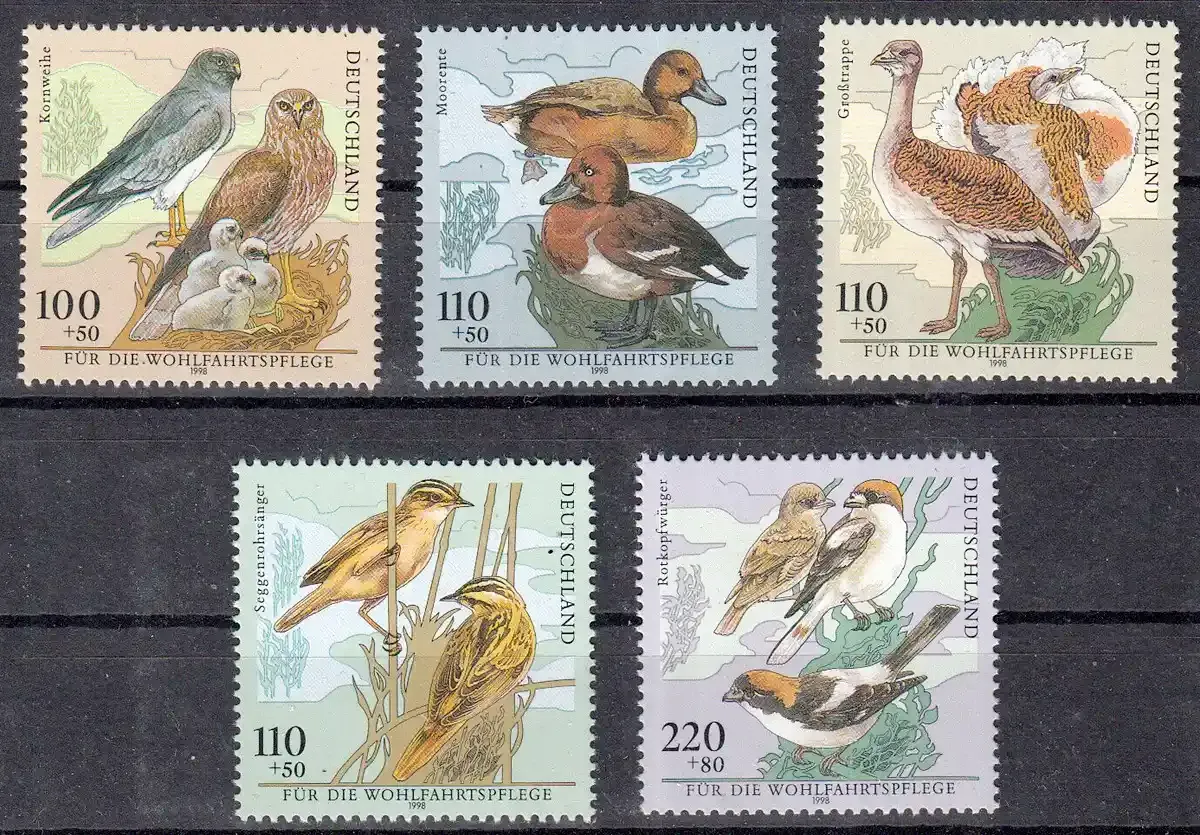 Germany 1998 - Charity Stamps - Birds. MNH