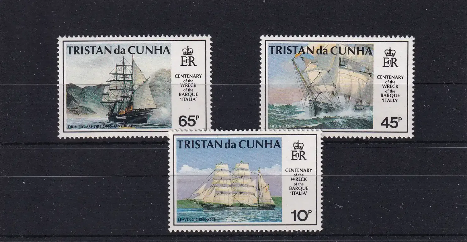 Tristan da Cunha 1992 International Stamp Exhibition "GENOVA '92". The 100th Anniversary of the Wreck of Barque "Italia." MNH