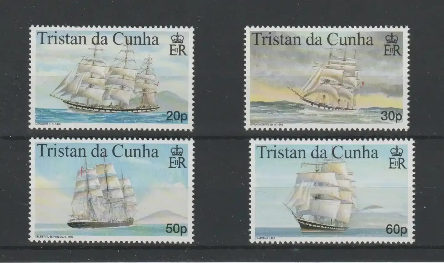 Tristan da Cunha 1999 Sailing Ships. MNH