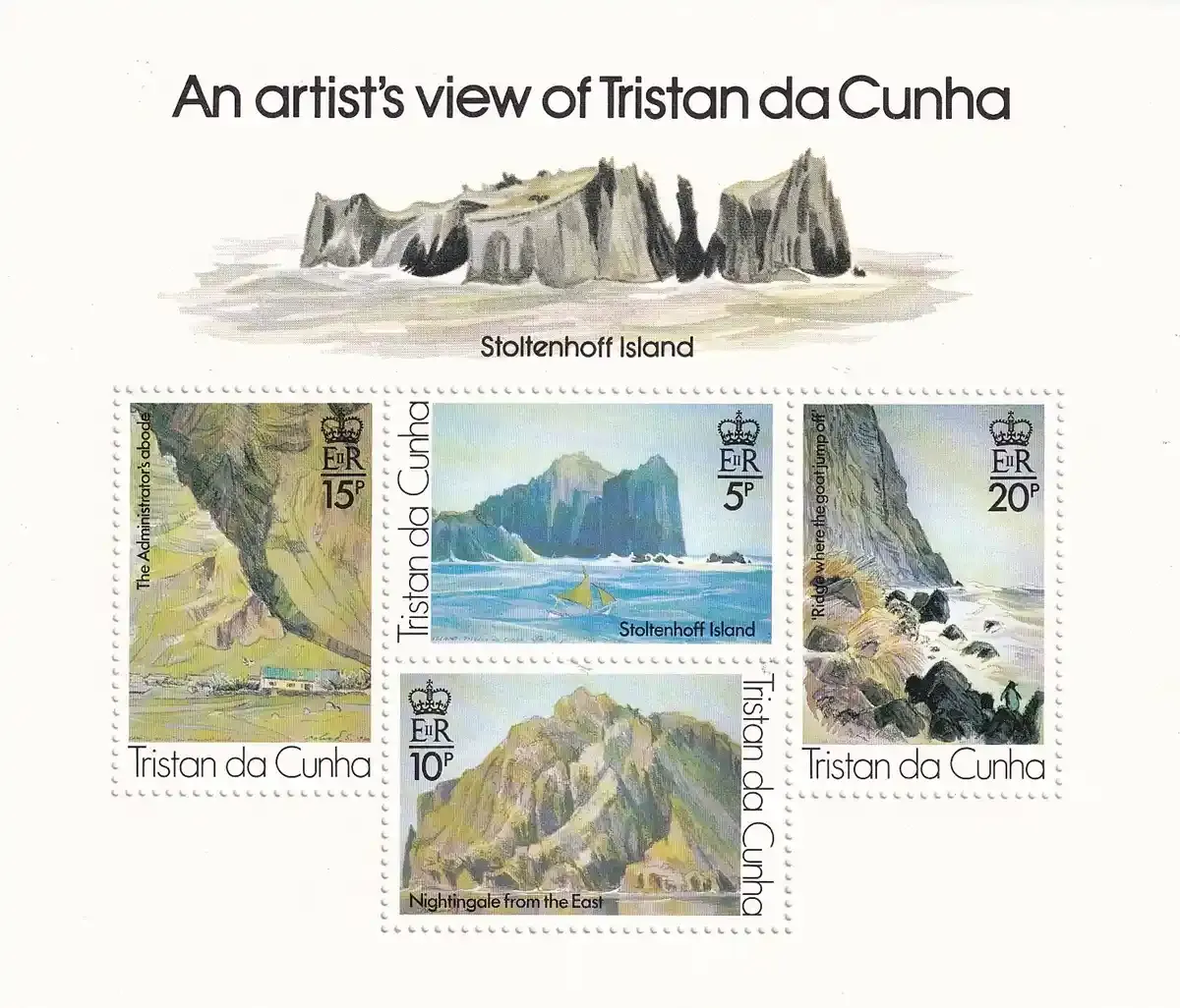 Tristan da Cunha 1980 Landscape Paintings by Roland Svensson. MNH