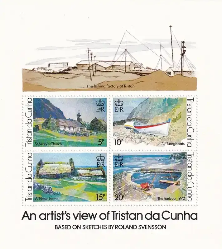 Tristan da Cunha 1978 Landscape Paintings by Ronald Svensson. MNH