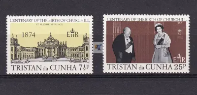 Tristan da Cunha 1974 The 100th Anniv of the Birth of Winston Churchill, 1874-1965. MNH