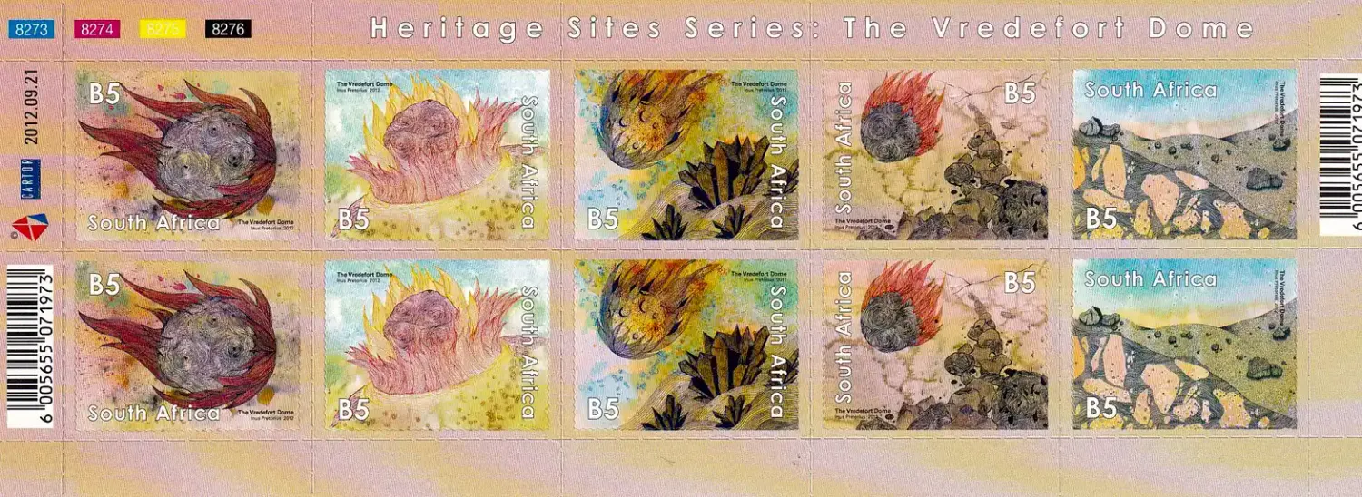 South Africa 2012 Vredefort Dome Sheet. MNH