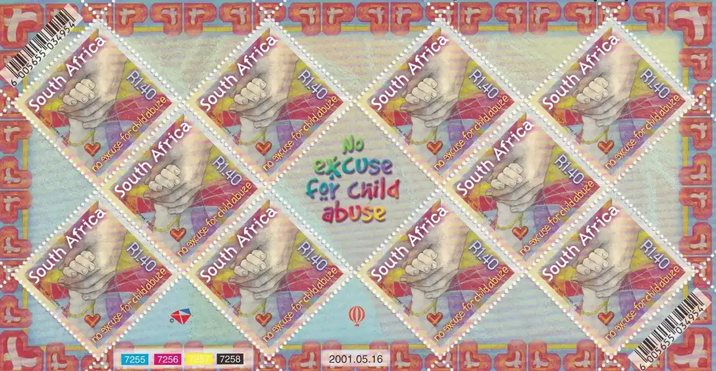 South Africa 2001 No Excuse for Child Abuse Campaign. MNH