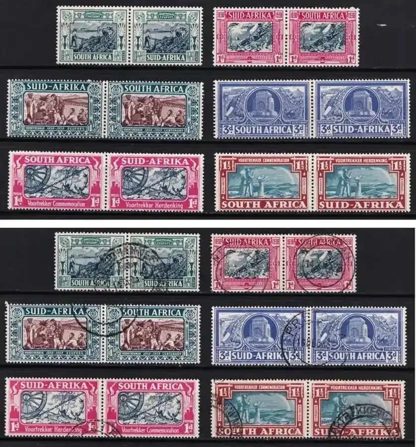 South Africa 1933 Union Voortrekkers 100th Anniversary Commemoration. UMM(**) &amp; VFU Sets