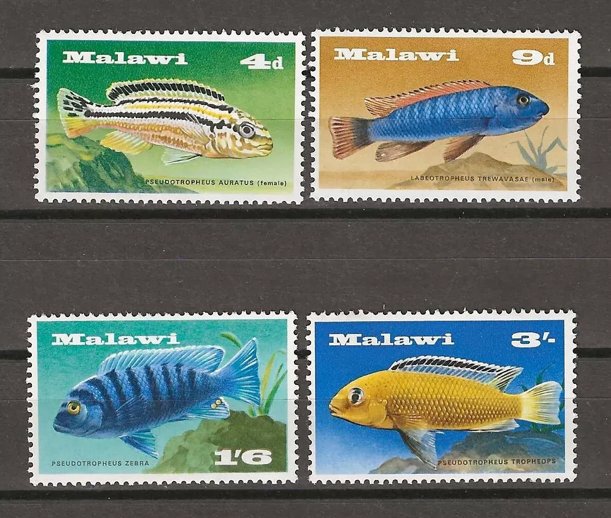 Malawi 1967 Fish - Lake Malawi Cichlids. MNH