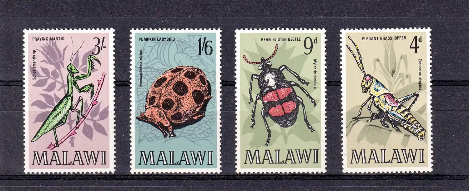 Malawi 1970 Insects of Malawi. MNH
