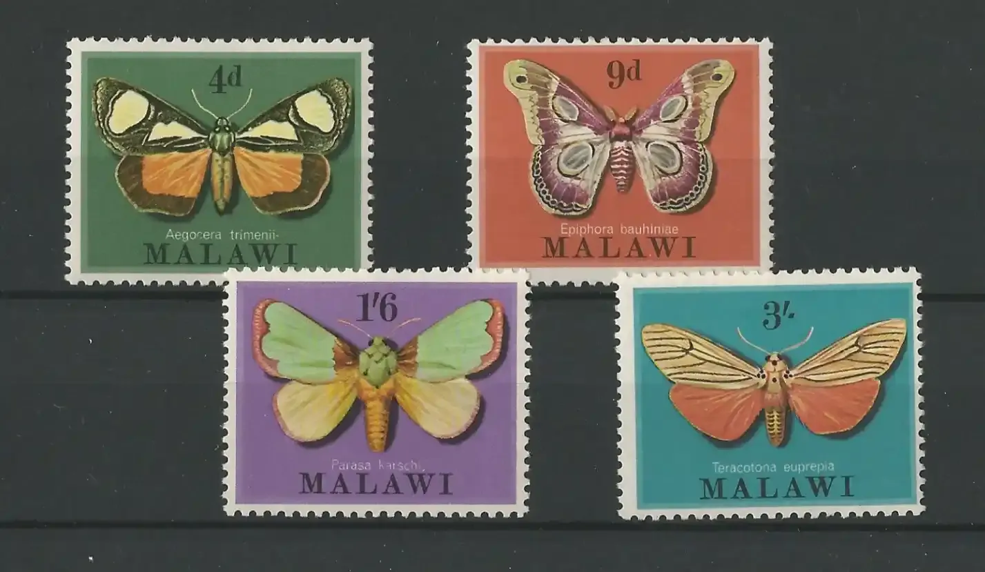 Malawi 1970 Moths. MNH
