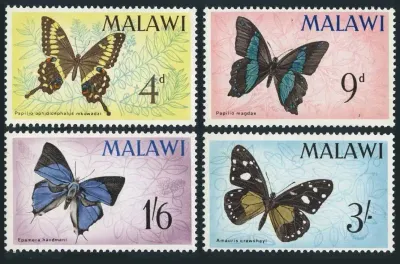 Malawi 1966 Malawi Butterflies. MNH